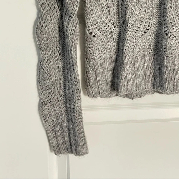 J Crew Pointelle Cable Knit Alpaca Blend Oversized Sweater - 29369 - Picture 4 of 12